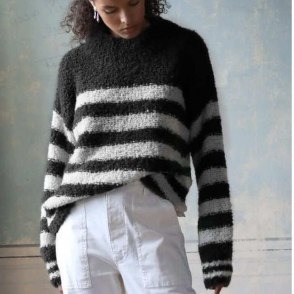 Ragdoll La
Women's Black Ragdoll Los Angeles Striped Boucle Sweater